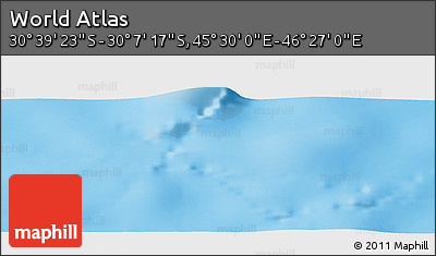 Physical Panoramic Map of the Area around 30° 23' 20" S, 45° 58' 30" E