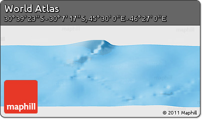 Physical Panoramic Map of the Area around 30° 23' 20" S, 45° 58' 30" E