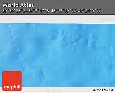 Physical 3D Map of the Area around 30° 23' 20" S, 45° 49' 30" W