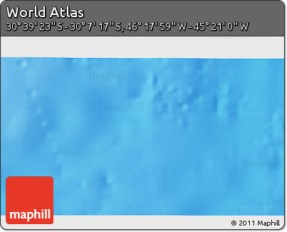 Physical 3D Map of the Area around 30° 23' 20" S, 45° 49' 30" W