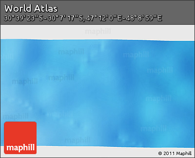 Shaded Relief 3D Map of the Area around 30° 23' 20" S, 47° 40' 29" E