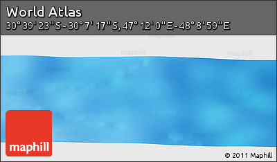 Physical Panoramic Map of the Area around 30° 23' 20" S, 47° 40' 29" E