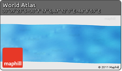 Physical Panoramic Map of the Area around 30° 23' 20" S, 47° 40' 29" E