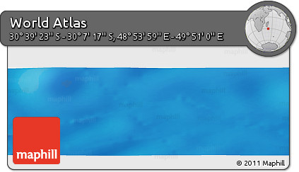 Physical Panoramic Map of the Area around 30° 23' 20" S, 49° 22' 30" E