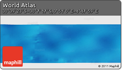 Shaded Relief Panoramic Map of the Area around 30° 23' 20" S, 4° 19' 30" E
