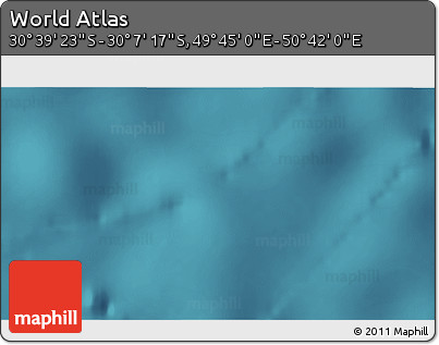 Satellite 3D Map of the Area around 30° 23' 20" S, 50° 13' 30" E