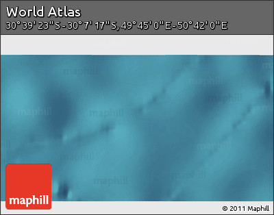 Satellite 3D Map of the Area around 30° 23' 20" S, 50° 13' 30" E