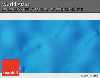 Shaded Relief 3D Map of the Area around 30° 23' 20" S, 50° 13' 30" E