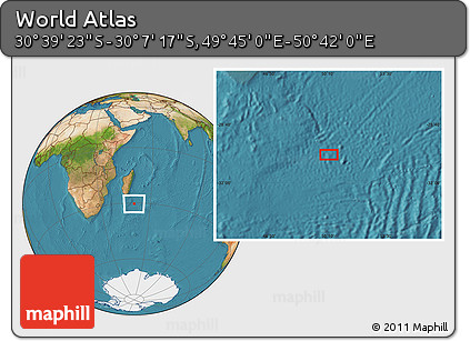 Satellite Location Map of the Area around 30° 23' 20" S, 50° 13' 30" E