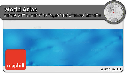 Physical Panoramic Map of the Area around 30° 23' 20" S, 50° 13' 30" E