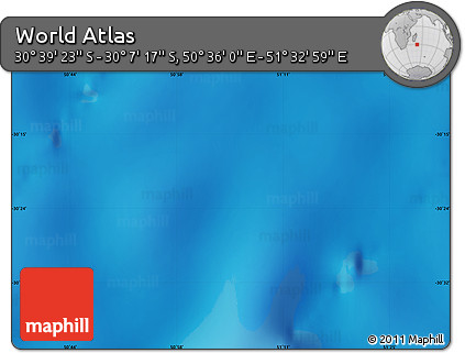 Physical Map of the Area around 30° 23' 20" S, 51° 4' 30" E