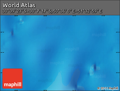 Physical Map of the Area around 30° 23' 20" S, 51° 4' 30" E