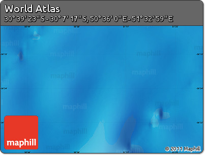 Physical Map of the Area around 30° 23' 20" S, 51° 4' 30" E