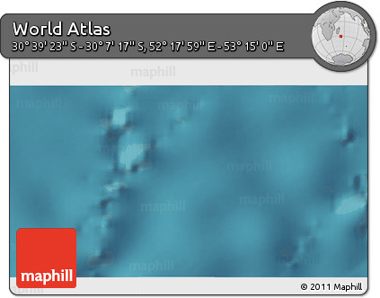 Satellite 3D Map of the Area around 30° 23' 20" S, 52° 46' 29" E