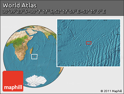 Satellite Location Map of the Area around 30° 23' 20" S, 52° 46' 29" E