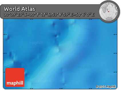 Physical Map of the Area around 30° 23' 20" S, 53° 37' 30" E