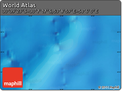 Physical Map of the Area around 30° 23' 20" S, 53° 37' 30" E