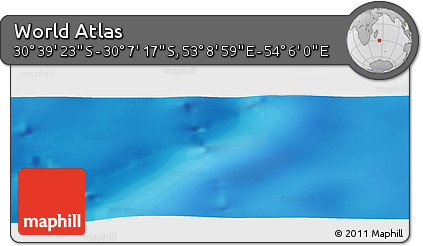 Physical Panoramic Map of the Area around 30° 23' 20" S, 53° 37' 30" E