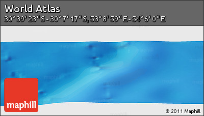 Physical Panoramic Map of the Area around 30° 23' 20" S, 53° 37' 30" E