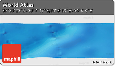 Physical Panoramic Map of the Area around 30° 23' 20" S, 53° 37' 30" E