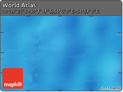 Physical Map of the Area around 30° 23' 20" S, 54° 28' 30" E