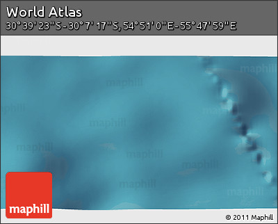 Satellite 3D Map of the Area around 30° 23' 20" S, 55° 19' 30" E