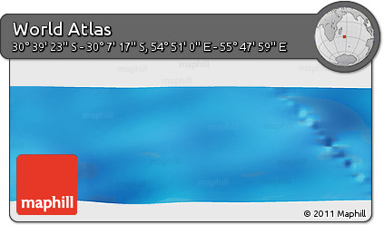 Physical Panoramic Map of the Area around 30° 23' 20" S, 55° 19' 30" E