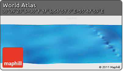 Physical Panoramic Map of the Area around 30° 23' 20" S, 55° 19' 30" E