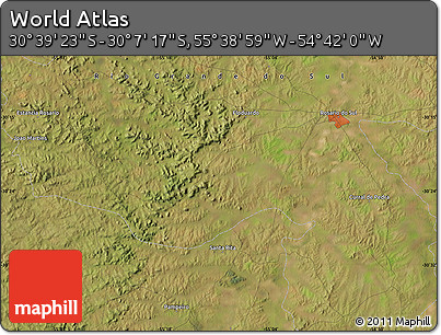 Satellite Map of the Area around 30° 23' 20" S, 55° 10' 29" W