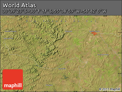 Satellite Map of the Area around 30° 23' 20" S, 55° 10' 29" W