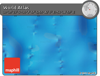 Physical Map of the Area around 30° 23' 20" S, 56° 10' 29" E