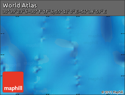 Physical Map of the Area around 30° 23' 20" S, 56° 10' 29" E