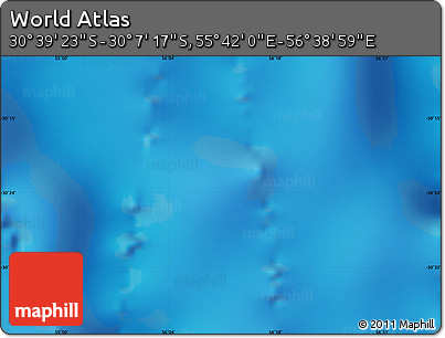 Physical Map of the Area around 30° 23' 20" S, 56° 10' 29" E