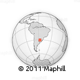 Outline Map of the Area around 30° 23' 20" S, 56° 52' 30" W, rectangular outline