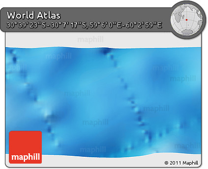 Physical 3D Map of the Area around 30° 23' 20" S, 59° 34' 30" E