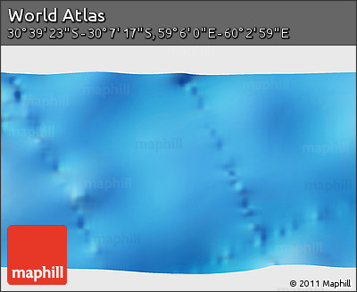 Physical 3D Map of the Area around 30° 23' 20" S, 59° 34' 30" E