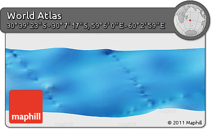 Physical Panoramic Map of the Area around 30° 23' 20" S, 59° 34' 30" E