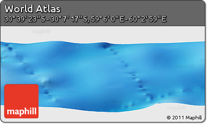 Physical Panoramic Map of the Area around 30° 23' 20" S, 59° 34' 30" E