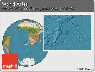 Satellite Location Map of the Area around 30° 23' 20" S, 5° 10' 30" E