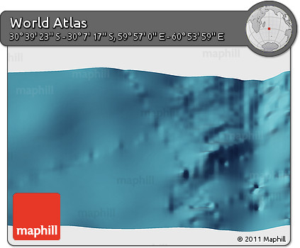 Satellite 3D Map of the Area around 30° 23' 20" S, 60° 25' 29" E