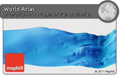 Physical Panoramic Map of the Area around 30° 23' 20" S, 60° 25' 29" E