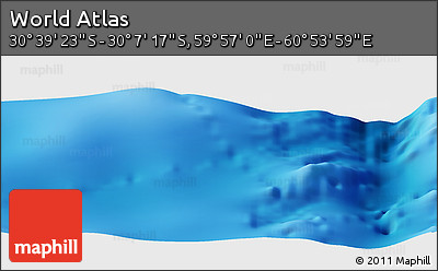 Physical Panoramic Map of the Area around 30° 23' 20" S, 60° 25' 29" E