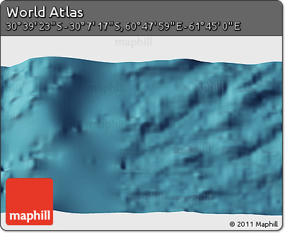 Satellite 3D Map of the Area around 30° 23' 20" S, 61° 16' 29" E