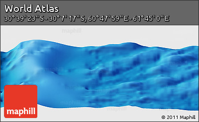 Physical Panoramic Map of the Area around 30° 23' 20" S, 61° 16' 29" E