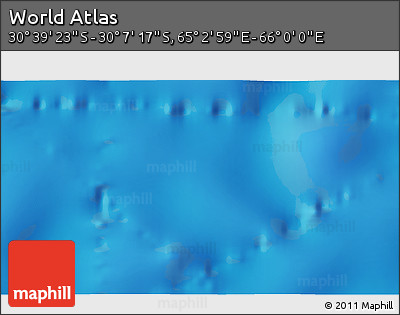 Physical 3D Map of the Area around 30° 23' 20" S, 65° 31' 30" E