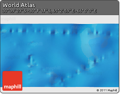 Physical 3D Map of the Area around 30° 23' 20" S, 65° 31' 30" E