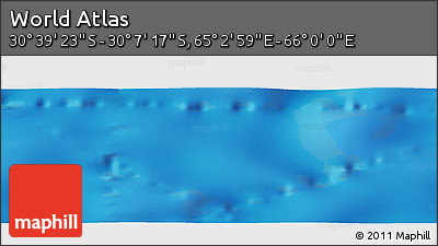 Physical Panoramic Map of the Area around 30° 23' 20" S, 65° 31' 30" E