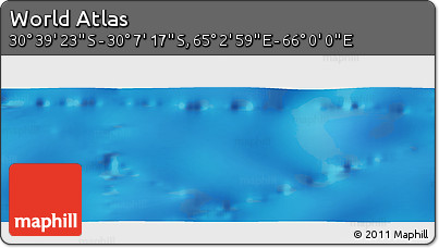 Physical Panoramic Map of the Area around 30° 23' 20" S, 65° 31' 30" E