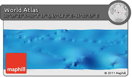 Physical Panoramic Map of the Area around 30° 23' 20" S, 66° 22' 30" E