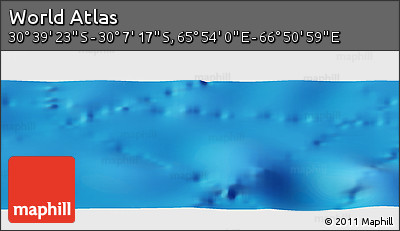 Physical Panoramic Map of the Area around 30° 23' 20" S, 66° 22' 30" E